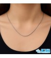 زنجیر استیل ماری نقره ایی ۵۰ سانتی‌متر (قطر ۱ میلی‌متر)