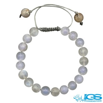 دستبند سنگ مون استون مکرومه بافی فری سایز