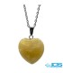 گردنبند سیترین قلبی بدون زنجیر