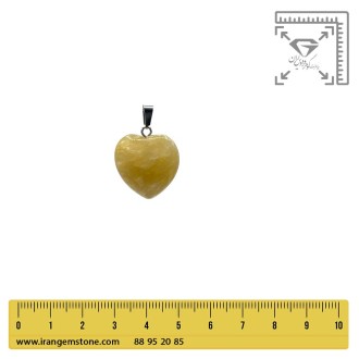 گردنبند سیترین قلبی بدون زنجیر