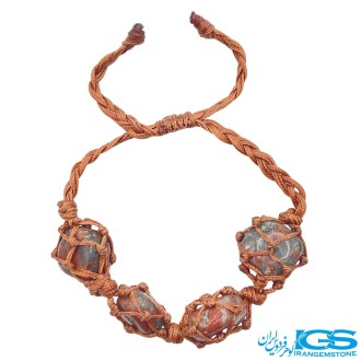 دستبند جاسپر مکرومه بافی فری سایز