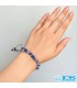 نمای روی دست دستبند چیپسی لاجورد اصل | Lapis Lazuli Bracelet on Hand