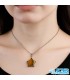 گردنبند سنگ چشم ببر طرح ستاره (بدون زنجیر)