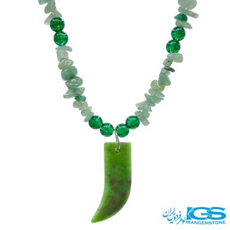 گردنبند آونتورین سبز ویشم خونی شانس و انرژی مثبت