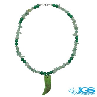 گردنبند آونتورین سبز ویشم خونی شانس و انرژی مثبت