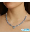 گردنبند آکوامارین عقیق آبی