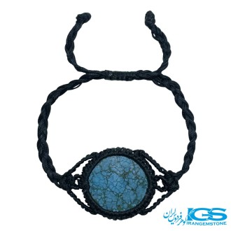 دستبند فیروزه نیشابور مکرومه بافی