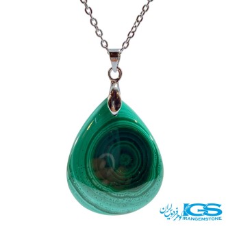 گردنبند سنگ مالاکیت اصل (بدون زنجیر) آرامش‌بخش