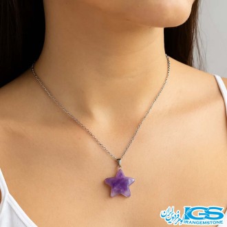 گردنبند سنگ آمیتیست – نماد آرامش و محافظت