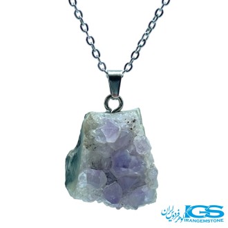 گردنبند سنگ آمیتیست ژئود اصل – نماد آرامش و محافظت