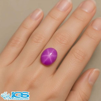 نگین یاقوت سرخ استار جواهر تراش هند