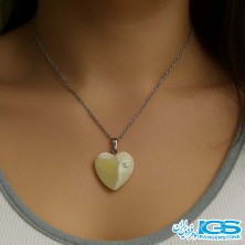 گردنبند صدف قلب بدون  زنجیر