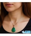 گردنبند سنگ مالاکیت اصل (بدون زنجیر) آرامش‌بخش