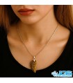 گردنبند سنگ چشم ببر طرح بال (بدون زنجیر)