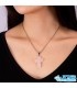 گردنبند رزکوارتز  طرح صلیب بدون زنجیر