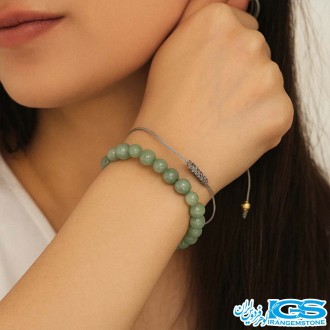 دستبند مکرومه بافی آمازونیت اصل | آرامش، خلاقیت و تعادل انرژی