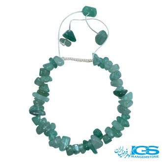 دستبند چیپسی خورده راف آونتورین سبز اصل طبیعی