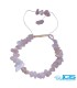 دستبند چیپسی خورده راف رزکوارتز اصل سنگ عشق صورتی