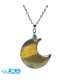 گردنبند سنگ چشم ببر طرح ماه (بدون زنجیر)