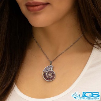 گردنبند فسیل آمونیت  بدون زنجیر