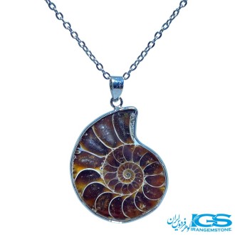 گردنبند فسیل آمونیت  بدون زنجیر