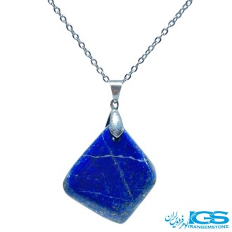 گردنبند لاجورد اصل بدون رنجیر | سنگی آرامش‌بخش