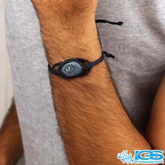 گردنبند عقیق آبی بدون بند