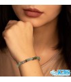 دستبند فلوریت رنگین کمان و تورمالین سبز