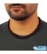گردنبند گارنت سرخ لعل  بافت مکرومه