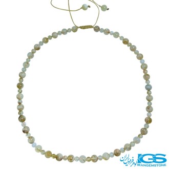 گردنبند سیترین مکرومه بافی