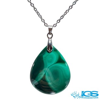 گردنبند سنگ مالاکیت اصل (بدون زنجیر) آرامش‌بخش