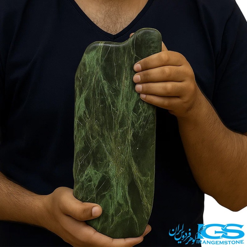 سنگ کلکسیونی جید سبز | دکوری و انرژی‌درمانی اصل