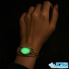 دستبند گوهر شب چراغ مکرومه بافی