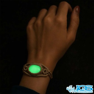 دستبند گوهر شب چراغ مکرومه بافی