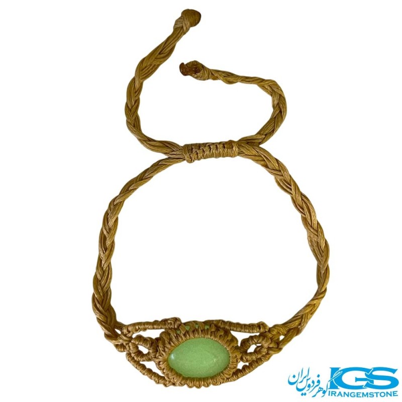 دستبند گوهر شب چراغ مکرومه بافی