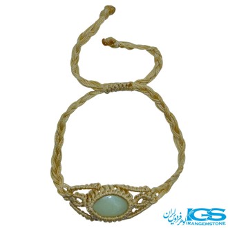 دستبند گوهر شب چراغ مکرومه بافی