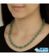 گردنبند آونتورین سبز اصل مکرومه بافی | سنگ شانس و انرژی مثبت