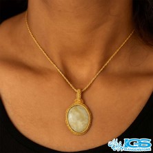 گردنبند سنگ عقیق خزه‌ای طبیعی مکرومه بافی | آرامش، رشد و انرژی مثبت