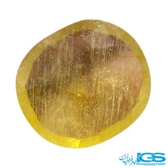نگین یاقوت زرد تراش اوال
