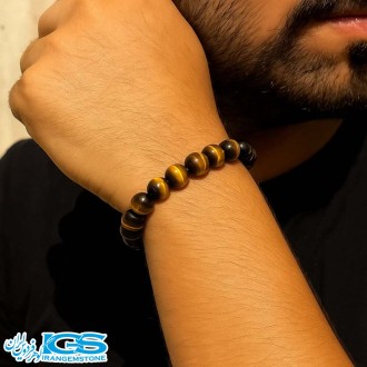 دستبند سنگ چشم ببر کشی