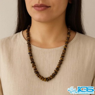 گردنبند سنگ چشم ببر راف چیپسی– نماد قدرت و تمرکز