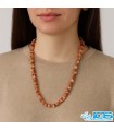 گردنبند کارنلین عقیق سرخ  راف چیپسی