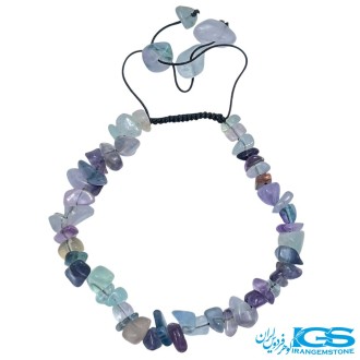 دستبند فلوریت رنگین کمان  چیپسی مکرومه بافی| زیبایی، آرامش و انرژی مثبت