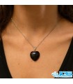 گردنبند سنگ اونیکس قلب اصل بدون زنجیر