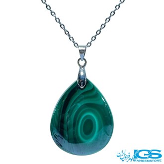 گردنبند سنگ مالاکیت اصل (بدون زنجیر) آرامش‌بخش