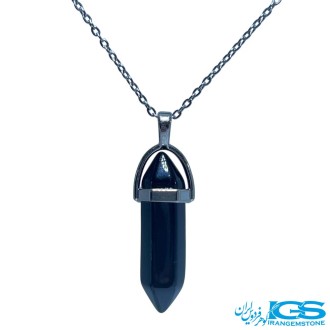گردنبند سنگ اونیکس عقیق سیاه بدون زنجیر