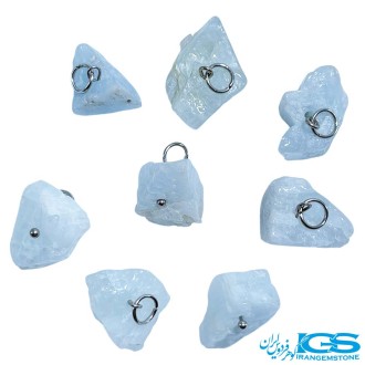 تعداد  مدل های مختلف گردنبند آکوامارین  راف