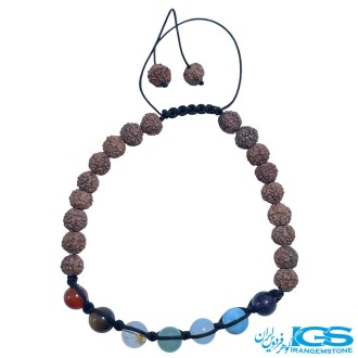 دستبند هفت چاکرا  و رودرخشا مکرومه بافی