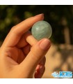 گوی سنگ آکوامارین طبیعی سایز 3  | مناسب چاکرای گلو و مدیتیشن