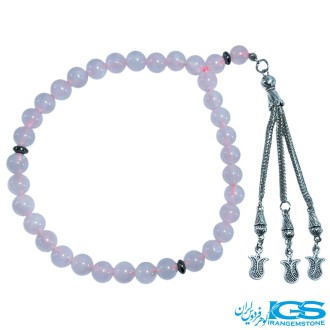 تسبیح سنگ رزکوارتز 33 تایی